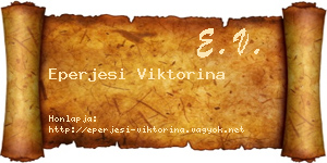 Eperjesi Viktorina névjegykártya